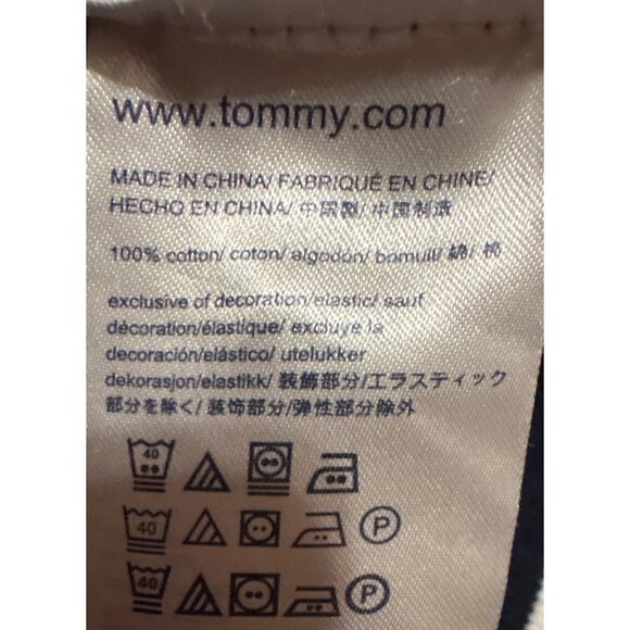 Tommy Hilfiger XL Women Striped Long Sleeve Cotton Top Navy Red White Nautical - Picture 5 of 7